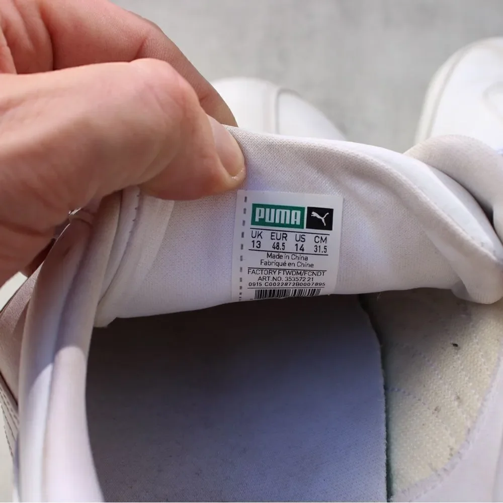 PUMA Roma Men's Basic White Shoes Size 14